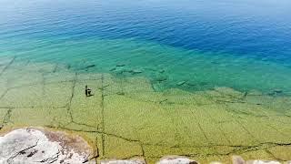 An aerial view of Manitoulin Island.