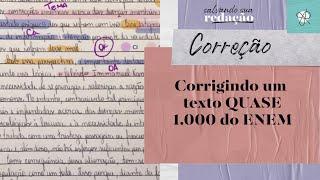Corrigindo um texto "quase 1000" do ENEM 2020 | Salvando sua redação - Jana Rabelo