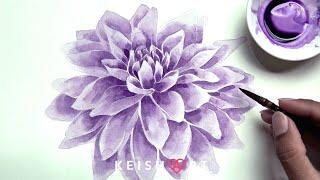 Flower Watercolour Tutorial Made Simple for Beginner's First Lesson