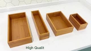 Bamboo drawer organizer