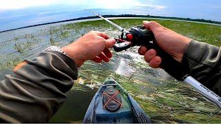 Hammering Bass In My Old Town Topwater 106 Fishing Kayak