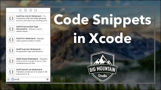 Create Xcode Code Snippets (iOS, Xcode 8)