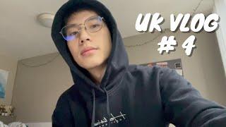 Vlog#4 | 英國研究所期末好爆炸 | 趕作業叫外賣好貴 | 開箱台灣來的物資 | 零技術含量的鬆餅料理