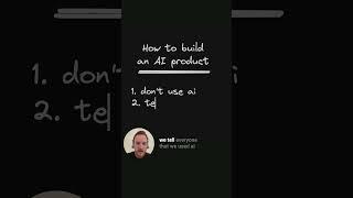 build an AI product in 2 steps