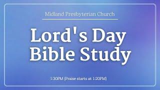 20241103 Lord's Day History of Redemption Bible Study -ㅜ Solomon, 1 Kings 4:20-18 | Rev. John Lee