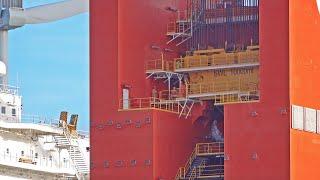 BIGGEST CRANE SHIP DEPART PORT OF ROTTERDAM - 4K SHIPSPOTTING NOVEMBER 2024