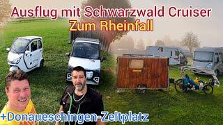 Chaos Zeltplatz/Ausflug mit @schwarzwald-cruiser-tv  zum Rheinfall