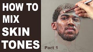 How to mix Dark Skin Tones. Pastel Portrait of Anthony Joshua ~ Part 1 with some real-time footage.