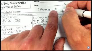 Math 3 Sequences and Series Study Guide Solutions