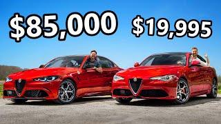 2024 Alfa Romeo Giulia Quadrifoglio vs The Cheapest Giulia You Can Buy