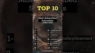 Top 10 Most Subscribed Subreddits #reddit #top