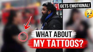 "BUT MY TATTOOS?" ENGLISH Catholic Woman Gets EMOTIONAL taking the Shahada!