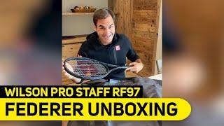 Roger Federer unboxing his Wilson Pro Staff RF97