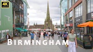 Birmingham city centre from Black Sabbath Bench & Bridge, Library, Victoria Square to New Street