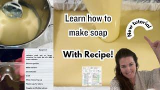 How to make cold process soap for beginners | easy soap recipe for beginners