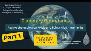 Part 1: Planetary Boundaries Series 2020 - One Day Introductory Workshop