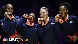 Team USA emotional medal ceremony & anthem after historic 6th title at Worlds | NBC Sports