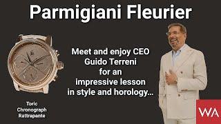 PARMIGIANI Fleurier CEO Guido Terreni gives us an impressive lesson in style and horology.