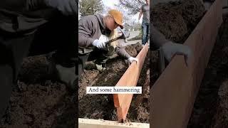 Building the Tiered Raised Beds! #shorts #cutflowers #gardening