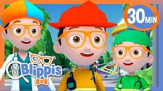 Unlock ALL Rescue Blippis in 'Find The Blippis' on Roblox! | Blippi Plays Roblox!