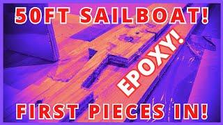 First pieces go in! - DIY 50ft Sailboat - ep74 Project SeaCamel