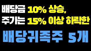 배당금은 늘었는데 주가는 떨어졌네. 지금인가?!