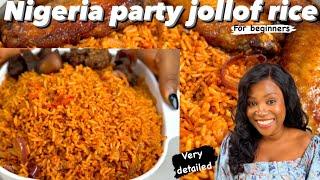 How to make Nigerian Smokey Party Jollof Rice | for beginners | step by step | Failproof