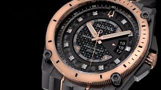 Bulova Watches for Men | Icon Precisionist | Rose-Gold Black Diamond Dial