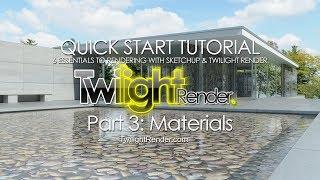 Rendering in SketchUp with Twilight Render Pro Part 3 : Materials