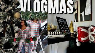 VLOGMAS DAY 4 | DIY Entryway Garland, Christmas Tree Bow Tutorial, Back To Business, Auntie Tied .