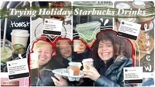 TRYING MY FOLLOWERS FAVORITE STARBUCKS DRINKS | HOLIDAY EDITION ️️