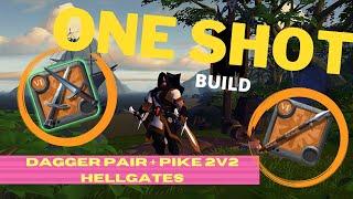 Albion Online: More Dagger Pair + Pike 2v2 Hellgates Crazy One Shot Build