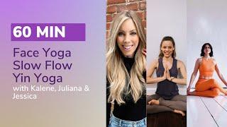 60 Min Chakra Yoga Flow | Face Yoga | Slow Flow | Yin Yoga