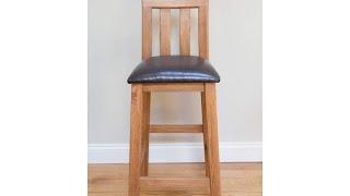 Billy Brown Leather Bar Stool