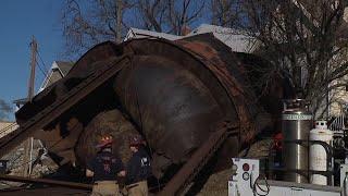 KSHB's Claire Bradshaw reports from scene of Independence water tower