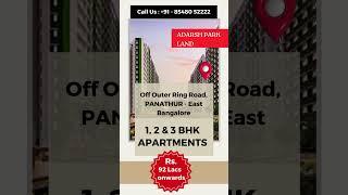 Top 5 Apartments for sale in bangalore | flats for sale  in Whitefield bangalore |1/2/3 BHK For sale