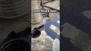 Roofing crack fixing with Bituminous coating #sinomaco #waterproofingcoating #waterproofing