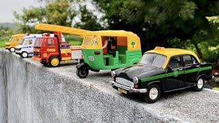 Model Car Collection Ambassador Car | Auto Rickshaw | Fire Truck | School Bus | Ambulance | City Bus