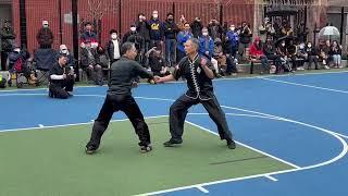 Sifu Aaron Wong and Tony Wong, Tiger Crane 2 Man Form at Kung Fu Day San Francisco Chinatown 3/19/22