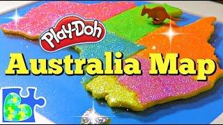 Map of Australia for Kids! Learn about Australia: Amazing Play-Doh Puzzle of the Country!