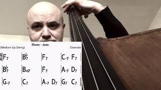 Blues All Keys Progression Bass Line Play Along Backing Track