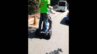 Singapore www.ebike.sg - V-Tec 3wheeler scooter on the high slope at MT Faber