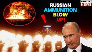 10 MINUTES AGO! BIG EXPLOSION! Ukrainian Army BLOW UP Russians Ammunition!