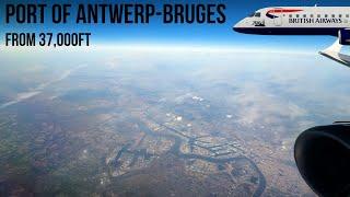 Port Of Antwerp-Bruges To The North Sea at 38,000ft