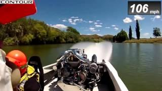 Waterskiing with 135 mph