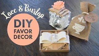 Burlap and Lace Favor Decorations | BalsaCircle.com