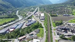 Le Valais vu du ciel - Saint-Maurice et région