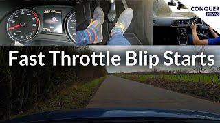 Accelerate Immediately using the Throttle Blip Start Method in a Manual Car