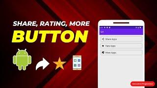 Android App Share, Rate Us, More Apps button with Java | Share, Rating, More | Innovative Programmer