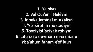 Yasin surasi 1-10 oyatlar